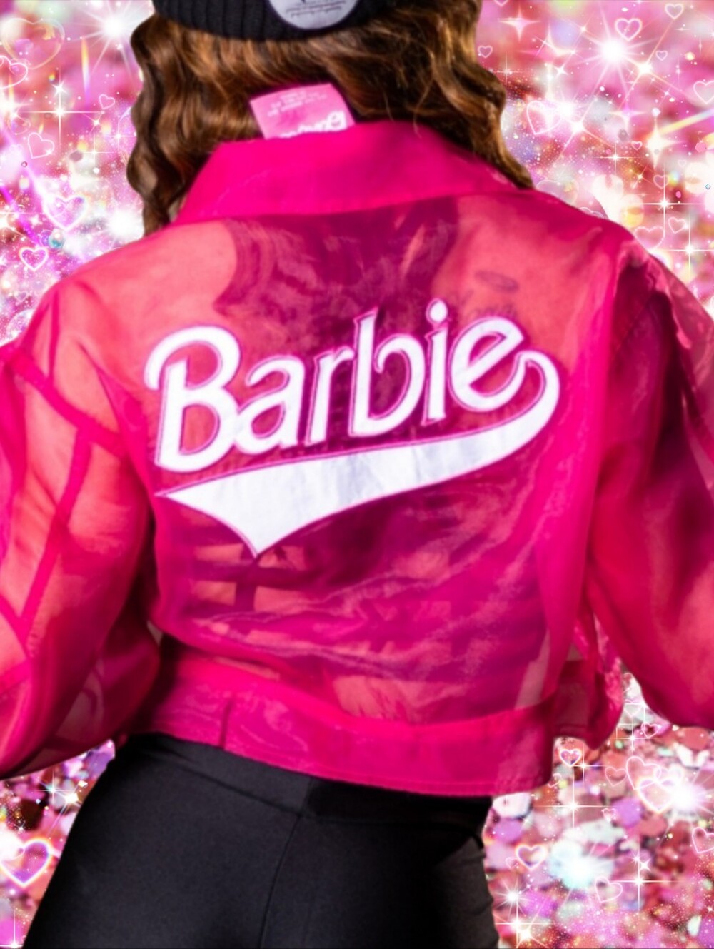 ๐โจ๏ธ Barbie ร Forever 21 Sheer Organza Bomber Jacket, Size M - Picture 11 of 11